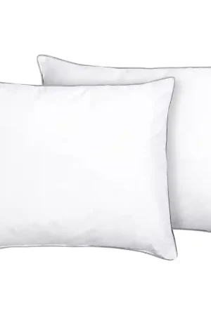 PELISTER - Kussen set van 2 - Wit - 50 x 60 cm - Katoen Laatste Versie