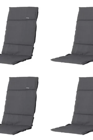 Voordeelprijs Madison -  Tuinkussen Fiber Deluxe Panama grey - Ca. 125x50 cm - Set van 4