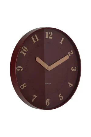 Authentiek Wandklok Amena - Rood - 40x40x40cm