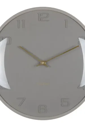 Ambachtelijk Karlsson - Wandklok Fuerte Dome - Clay grey- Ø30,5cm