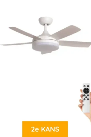 (Tweede Kans) Plafondventilator Matilda met verlichting - Ø106cm - 6 snelheden - Afstandsbediening - Wit Limited Edition