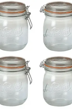 18x stuks luchtdichte weckpot transparant glas 0.5 liter - Weckpotten Koop Vandaag