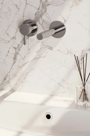 Aanbieding Brauer Chrome Edition ColdStart wastafelkraan inbouw rechte uitloop en rozetten model E2 chroom