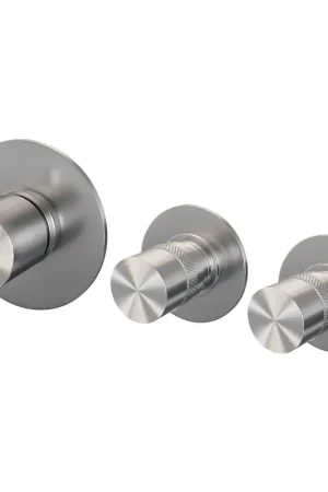 Aanbieding Brauer Brushed Edition inbouwthermostaat met 2 stopkranen RVS geborsteld PVD