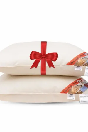 Schaperie Hoofdkussens - Set van 2 stuks - IWS gecertificeerd wol - Stevig - 1000g - 60x70cm Rechtstreeks Van De Fabrikant