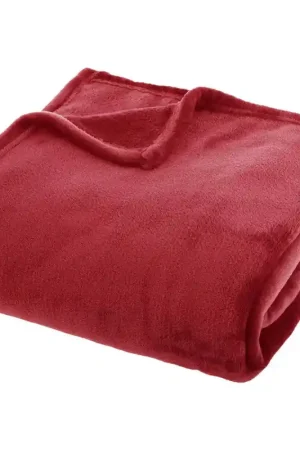 Korting Atmosphera Plaid/bank deken - warm rood - polyester - 180 x 230 cm - Plaids