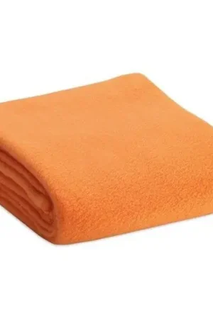 Origineel Fleece deken/plaid - oranje - 120 x 150 cm - Polyester fleece - Plaids