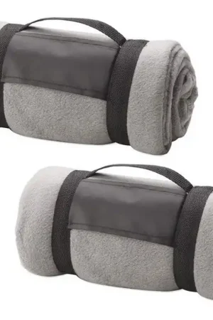 2x Plaids grijs 130 x 160 cm - Plaids Must-Have