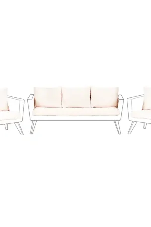 VITTORIA XL - Tuinkussenhoezen set - Gebroken wit - Polyester Geld-Terug-Garantie