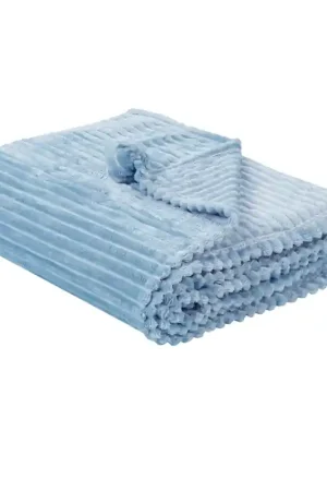 KAWERI - Plaid - Lichtblauw - 150 x 200 cm - Polyester Nieuw